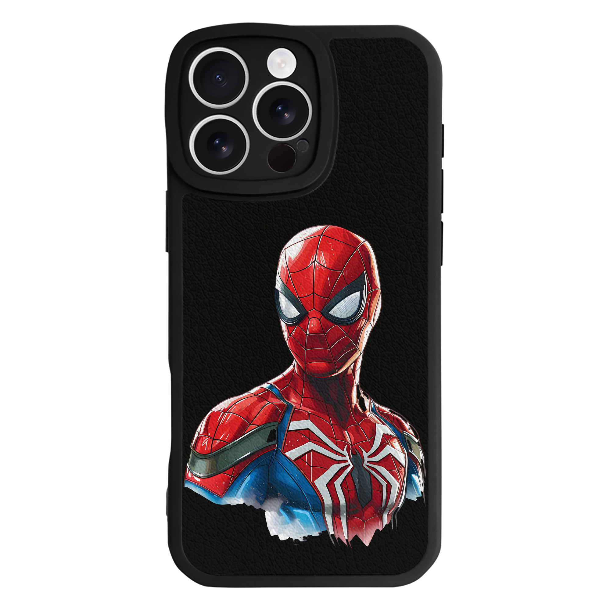 Spider Man スパイダーマン 【iPhone 16シリーズ対応】シリコンスマホケース（レザー調） 材質：シリコン